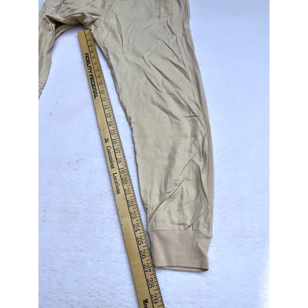 Guess Chic Beige Linen Blend Joggers Size Large 03GB00 W7KD0 NEW WITHOUTOUT TAGS - Picture 5 of 11